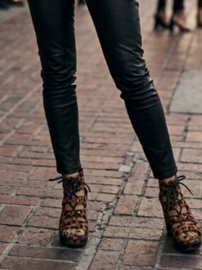 Asos Leopard Print Lace-Up Women’s Heels - Brown 9/10